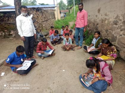 'Vidyarthi Tithe Shala' project of Bhor Vidyalaya of Thangaon | ठाणगावच्या भोर विद्यालयाचा 'विद्यार्थी तिथे शाळा' उपक्रम