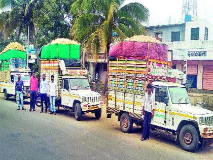 Find Jobs by selling sawdust with maize | मका ठिकरीसह भुसा विक्रीतून शोधला रोजगार