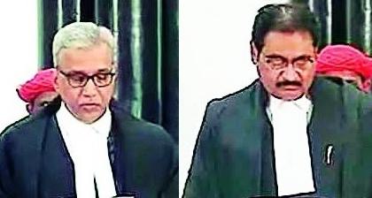 Newly appointed Additional Justice Pansare and Justice. More took the oath | नवनियुक्त अतिरिक्त न्यायमूर्ती पानसरे व न्या. मोरे यांनी घेतली शपथ