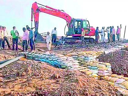 The villagers stopped construction of Dindoda project | गावकऱ्यांनी रोखले दिंदोडा प्रकल्पाचे बांधकाम