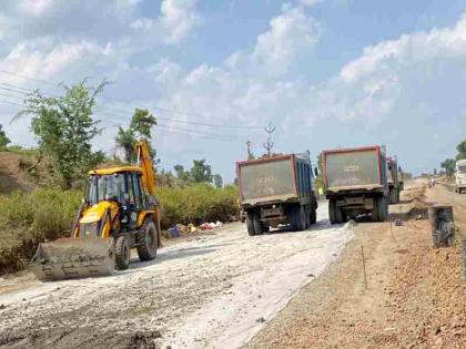  Accelerate road work after Gadkari pillar | गडकरींच्या तंबीनंतर रस्त्याच्या कामाला गती