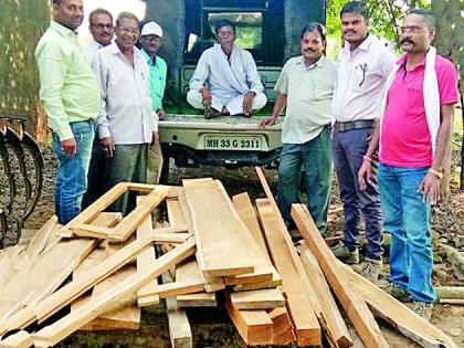 49 wooden plates seized | ४९ लाकूड पाट्या जप्त