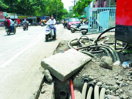 The money that has come so far is in the pit, the city of Solapur is in the pit till the new money arrives | आतापर्यंत आलेले पैसे खड्ड्यात, नवे पैसे येईपर्यंत सोलापूर शहर खड्ड्यात