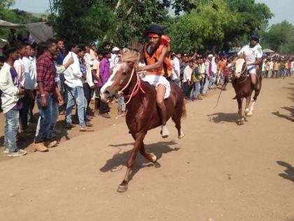 Lot to the horse race to see the horse race | अश्व शर्यती पाहण्यासाठी लोटला जनसागर Lot to the horse race to see the horse race | अश्व शर्यती पाहण्यासाठी लोटला जनसागर