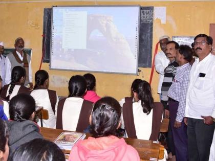 Inauguration of digital class at Bhor School in Thangaon | ठाणगाव येथील भोर विद्यालयात डिजीटल क्लासचा शुभारंभ