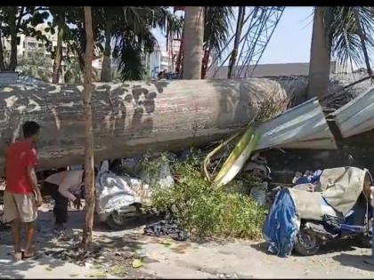 During the piling of Bhayander building, the crane strap broke and the piling pipe weighing 6 tons fell down | भाईंदर इमारतीचे पायलिंग सुरू असताना क्रेनचा पट्टा तुटून ६ टन वजनाचा पयलींग पाईप पडून अपघात