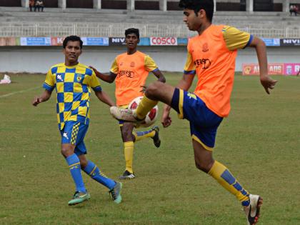 K.S.A. Senior League Football - The 'B' on Tuesday | के.एस.ए. वरिष्ठ लीग फुटबॉल- पाटाकडील ‘ब’-मंगळवार पेठ यांच्यातील लढत बरोबरीत