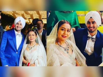 VIDEO: Neha Kakkar and Rohanpreet Singh's grand reception held in Punjab, her mother-in-law gave her a warm welcome | VIDEO: नेहा कक्कर आणि रोहनप्रीत सिंगचे पंजाबमध्ये पार पडलं ग्रॅण्ड रिसेप्शन, सासरी तिचे झाले जंगी स्वागत