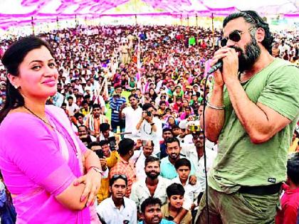 Lok Sabha Election 2019; Actor Sunil Shetty's 'Roadshow' | Lok Sabha Election 2019; अभिनेता सुनील शेट्टी यांचा ‘रोड-शो’