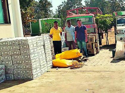 55 lakh liquor seized at Kumkot | कुमकोट येथे पुन्हा ५५ लाखांची दारू जप्त