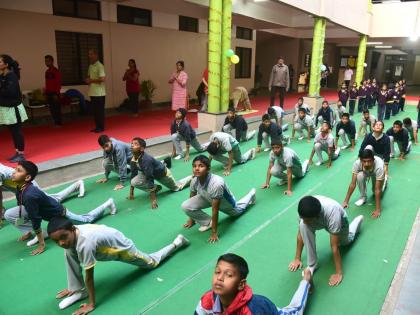 A unique yoga program for students | विद्यार्थ्यांचा योगाचा अनोखा उपक्रम