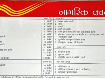 The postal department's 'Citizen Charter Letter' was announced | डाक खात्यातील ‘नागरिक वचन पत्र’ ठरले थोतांड