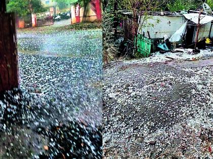 Rain and hailstorm in Yavatmal district | यवतमाळसह जिल्ह्यात पाऊस व गारांचा वर्षाव