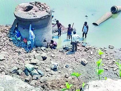 Water supply jam due to the silt in the well | विहिरीतील गाळामुळे पाणी पुरवठा ठप्प