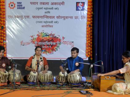 Jupiter enchanted by the teaset tabla of Tritala | त्रितालातील तीस्त्र तबला सहवादनाने रसिक मंत्रमुग्ध