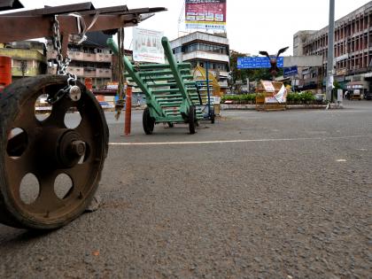 Sporadic hustle and bustle on city streets on Sunday | रविवारी शहरातील रस्त्यांवर तुरळक वर्दळ