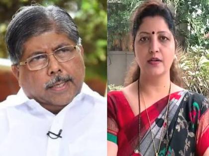 "... Chandrakant Patil, you had to leave Kolhapur because of this 'glorious' achievement ..."; Rupali Chakankar's harsh criticism | "...या 'दैदिप्यमान' कामगिरीमुळेच चंद्रकांत पाटील तुम्हाला कोल्हापूर सोडावे लागले अन्.."; रुपाली चाकणकरांची बोचरी टीका