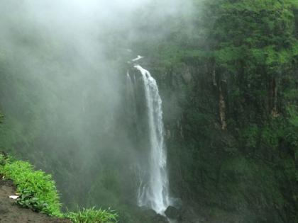 Dense white fog, black clouds in a moment, wash, collapse and waterfall green carpet | दाट पांढरेशुभ्र धुके, क्षणात काळेकुट्ट ढग, धो धो कोसळणारे धबधबे आणि हिरवा गालिचा