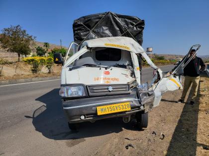 Accident to the tempo of Nashik devotees going to Jejuri | जेजुरीला जाणाऱ्या नाशिकच्या भाविकांच्या टेम्पोला अपघात