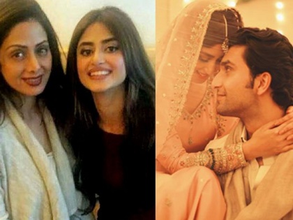 Sridevi's onscreen daughter sajal aly engaged with boyfriend ahad raza mir | श्रीदेवींच्या ऑनस्क्रीन मुलीने केला पाकिस्तानी अभिनेत्यासोबत साखरपुडा, शेअर केला रोमाँटिक फोटो