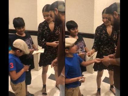 Virat Kohli took autographs of only seven years old fan; Video viral | फक्त सात वर्षाच्या चाहत्याची कोहलीने घेतली ऑटोग्राफ; व्हिडीओ वायरल