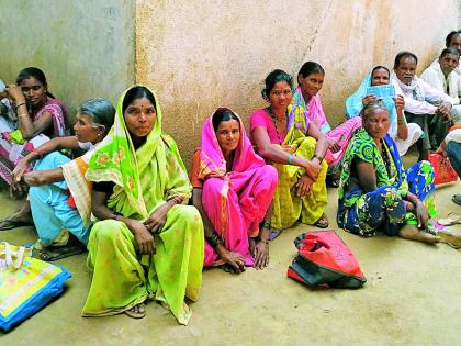 Farmers' Rings at Wansadi Bank | वनसडीच्या बँकेत शेतकऱ्यांची रीघ