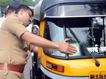 nashik,police,action,auto,riksha | ५९ बेशिस्त रिक्षाचालकांवर कारवाई