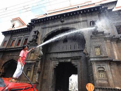 Cleanliness of Bhavani Pavilion, Old Rajwada, Nagarakhana | भवानी मंडप, जुना राजवाडा, नगारखान्याची स्वच्छता पूर्ण