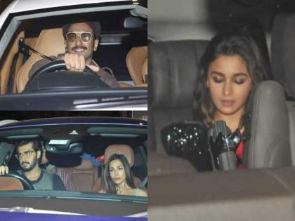 Alia Bhatt reached at Karan Johar house for her Birthday Celebration | आलियाने रणबीरशिवाय साजरा केला बर्थ डे, अर्ध्या रात्री करण जोहरच्या घरी रंगली पार्टी