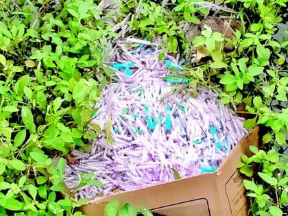 बडनेऱ्यात शेकडो इंजेक्शन फेकले नाल्यात