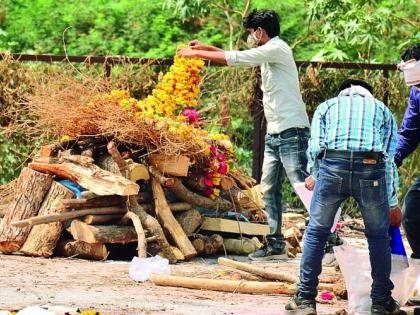 No space found in cemetery, funeral in open space | स्मशानभूमीत जागा मिळेना, खुल्या जागेवर अंत्यविधी