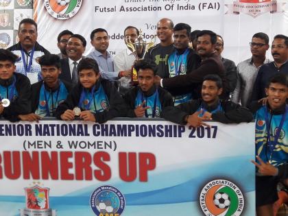 Maharashtra won the title of the National Football Championship | राष्ट्रीय फुटसाल स्पर्धेत महाराष्ट्राला उपविजेतेपद