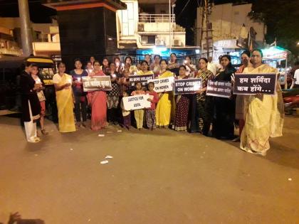 NCP women's canal march in Nashik | नाशकात राष्ट्रवादी महिलांचा ‘कॅन्डल’ मार्च