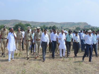 Inspection of high ranking officials | मांगीतुंगीत उच्चस्तरीय अधिकाऱ्यांची पाहणी