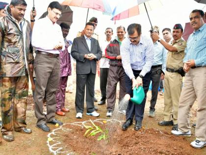 Plantation in Gorevadi Primary School | गुरेवाडी प्राथमिक शाळेत वृक्षारोपण