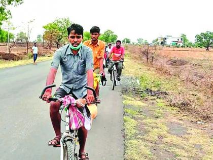 1500 km cycling of migrants youth | ‘त्या’ युवकांची १५०० किमी सायकलवारी