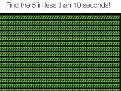 Optical Illusion : Can you find 5 number hidden among 2 numbers known as master mind | Optical Illusion: या फोटोत शोधायचा आहे 5 हा आकडा, 10 सेकंदाचा आहे वेळ!