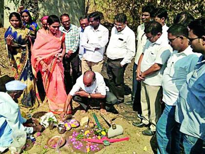 Start of the work of Lift irrigation scheme | उपसा सिंचन योजनेच्या कामाला सुरुवात