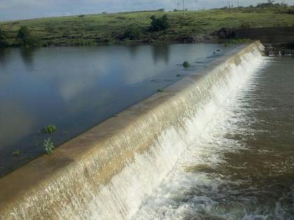 Mangaung bunds filled! | माणगंगेतील बंधारे भरून वाहिले !