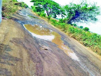 Nasaka road junction connecting villages in the eastern part | पूर्व भागातील गावांना जोडणाऱ्या नासाका रस्त्याची दुरवस्था