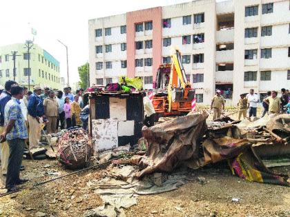  The encroachment at Satpur was deleted | सातपूर येथील अतिक्रमण हटविले