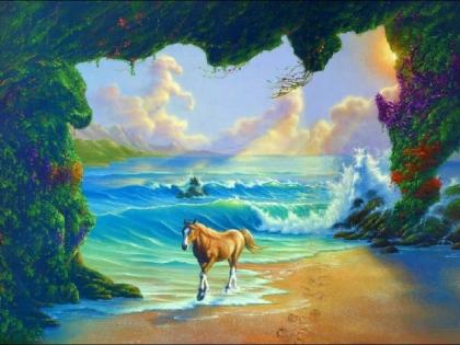 Optical illusion : Can you find 7 horses in 7 seconds in this viral photo | केवळ जीनिअस लोकच 7 सेकंदात शोधू शकतील या फोटोत लपलेले 7 घोडे, तुम्हीही शोधा!