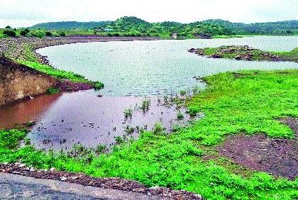 A 'curse' leak to the Bhanur dam of Manmad! | मनमाडच्या भालूर बंधाऱ्याला गळतीचा ‘शाप’!