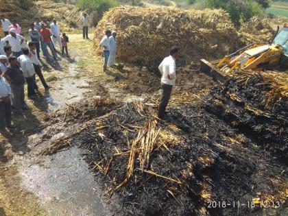  Fire brigade at Gavandgaon | गवंडगाव येथे चाऱ्याला आग