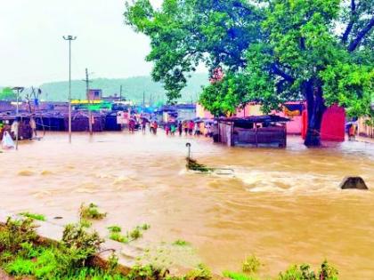 Flood siege of Darati's Shivajinagar Tandya | दराटीच्या शिवाजीनगर तांड्याला पुराचा वेढा