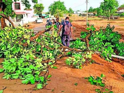 Heavy rains and hail hit Korchi taluka | कोरची तालुक्याला वादळी पाऊस, गारपिटीचा तडाखा