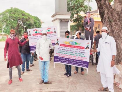 Symbolic statue of Chinese president hanged at Sangamnera | चीनच्या राष्ट्राध्यक्षांच्या प्रतिकात्मक पुतळ्याला संगमनेरात फाशी 