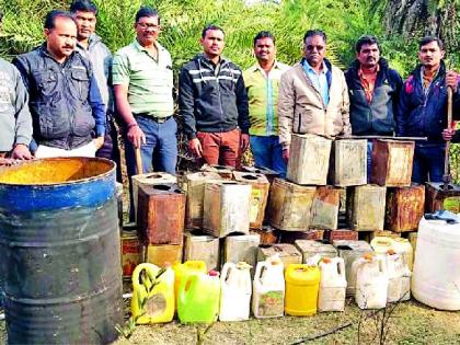 4.47 lakhs of liquor seized with car | कारसह ४.४७ लाखांचा दारूसाठा जप्त