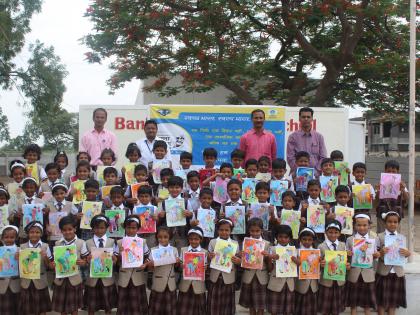 The painting competition in Baner Patil School | बनकर पाटील स्कूलमध्ये रंगली चित्रकला स्पर्धा