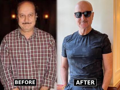 anupam kher share his body transformation photo | गजब! 67 वर्षांच्या अनुपम खेर यांचं बॉडी ट्रान्सफॉर्मेशन पाहून थक्क व्हाल